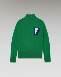 Online FROM FUTURE Pull Col Montant Oversize Winter Green