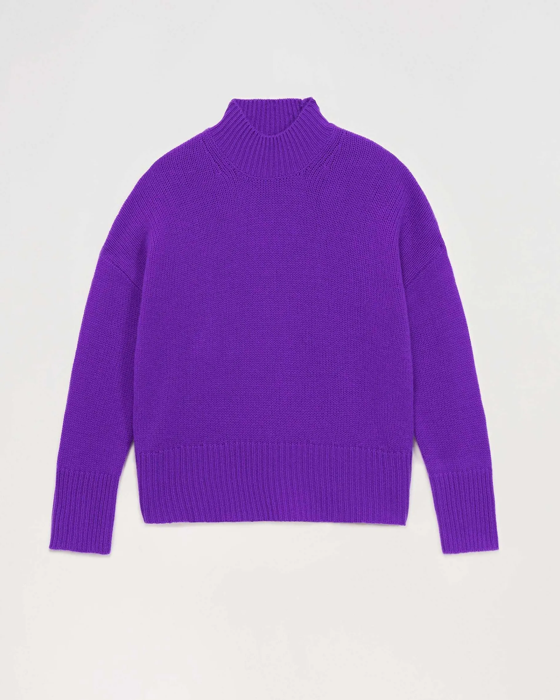 Sale FROM FUTURE Pull Col Montant Oversize Violet Fluo