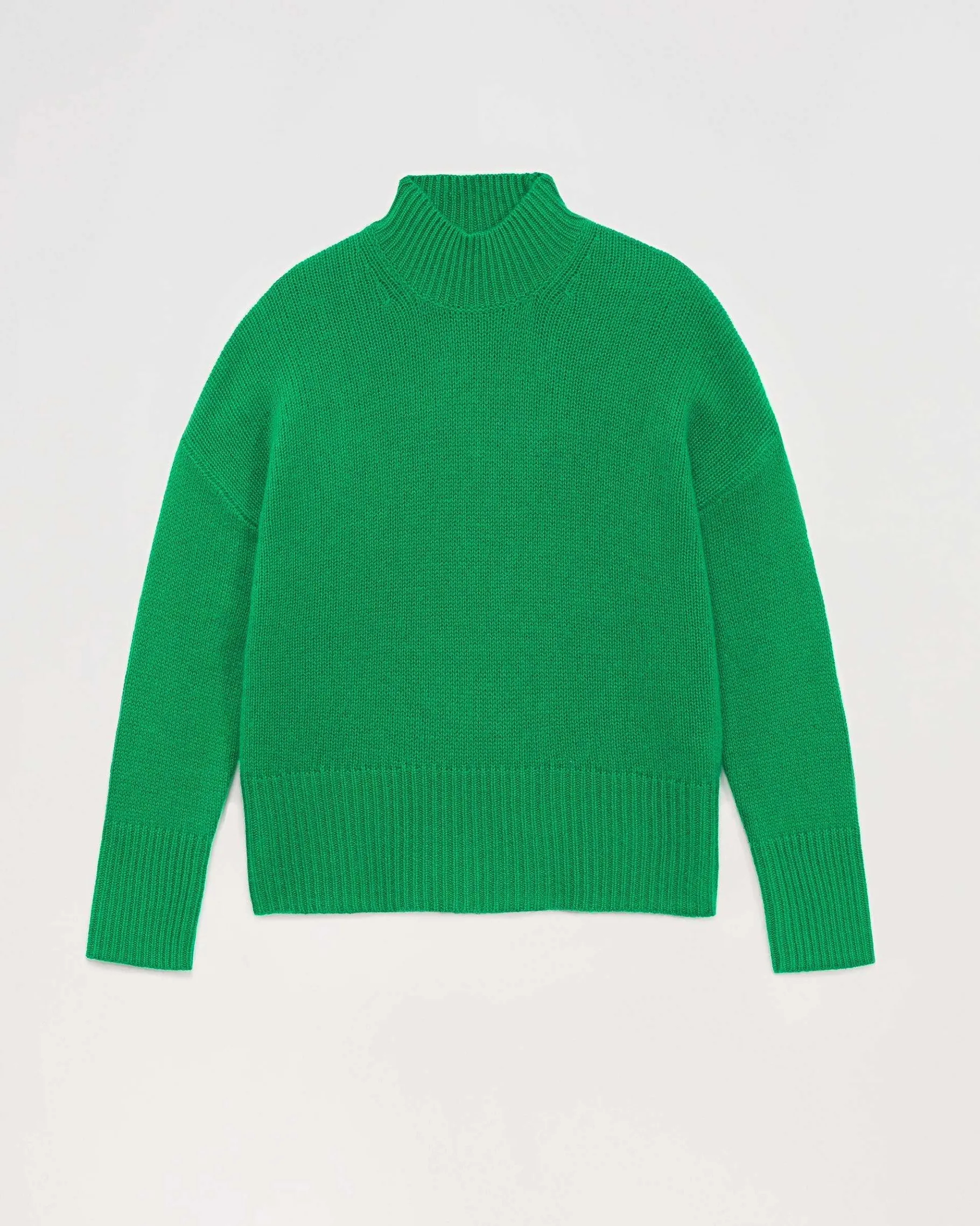 Hot FROM FUTURE Pull Col Montant Oversize Winter Green