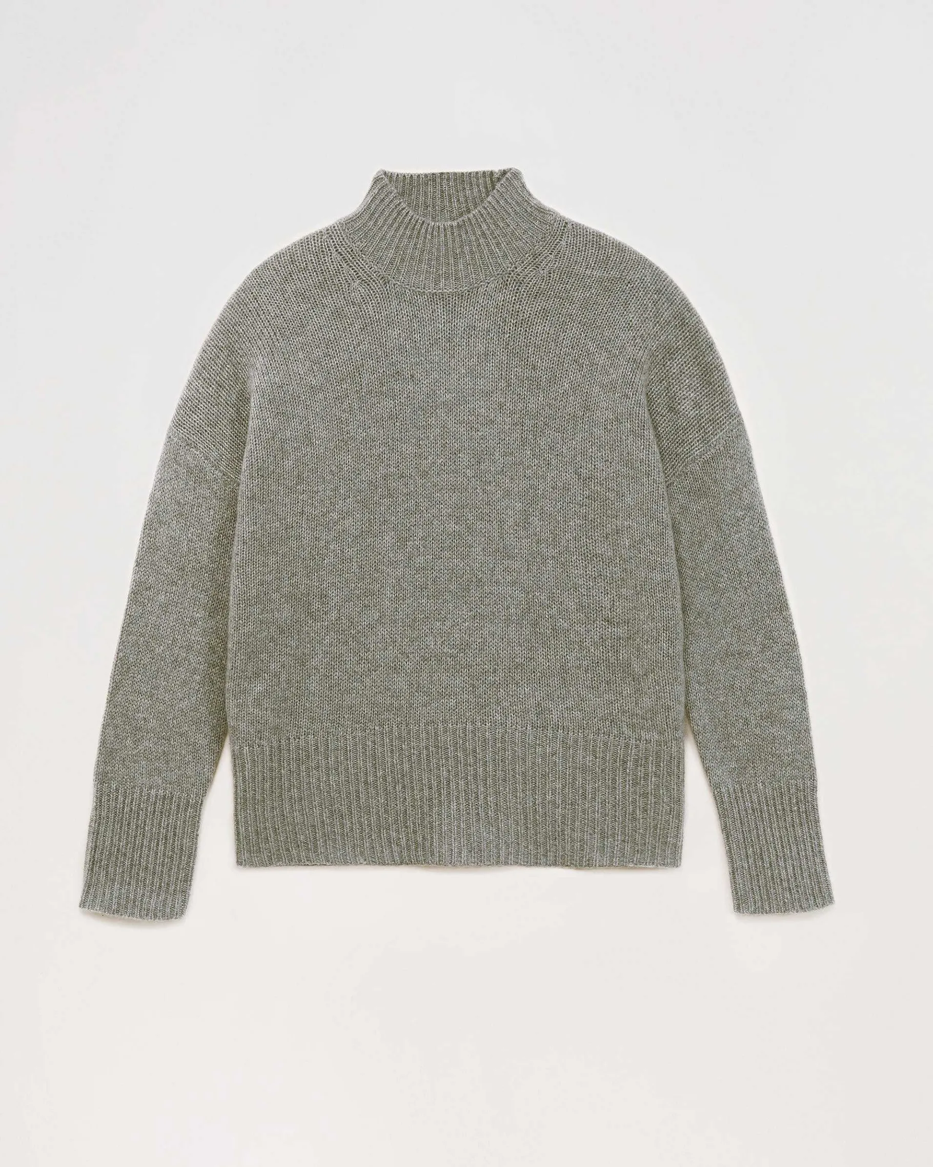 Sale FROM FUTURE Pull Col Montant Oversize Gris Chine Fonce