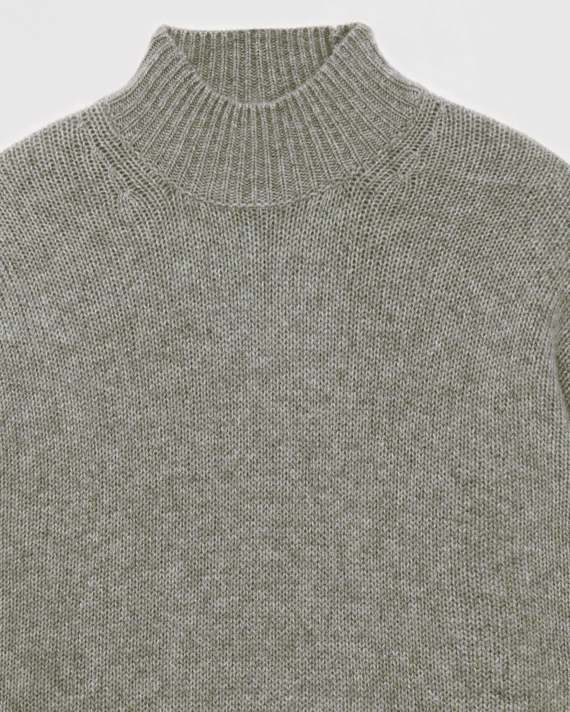 Sale FROM FUTURE Pull Col Montant Oversize Gris Chine Fonce