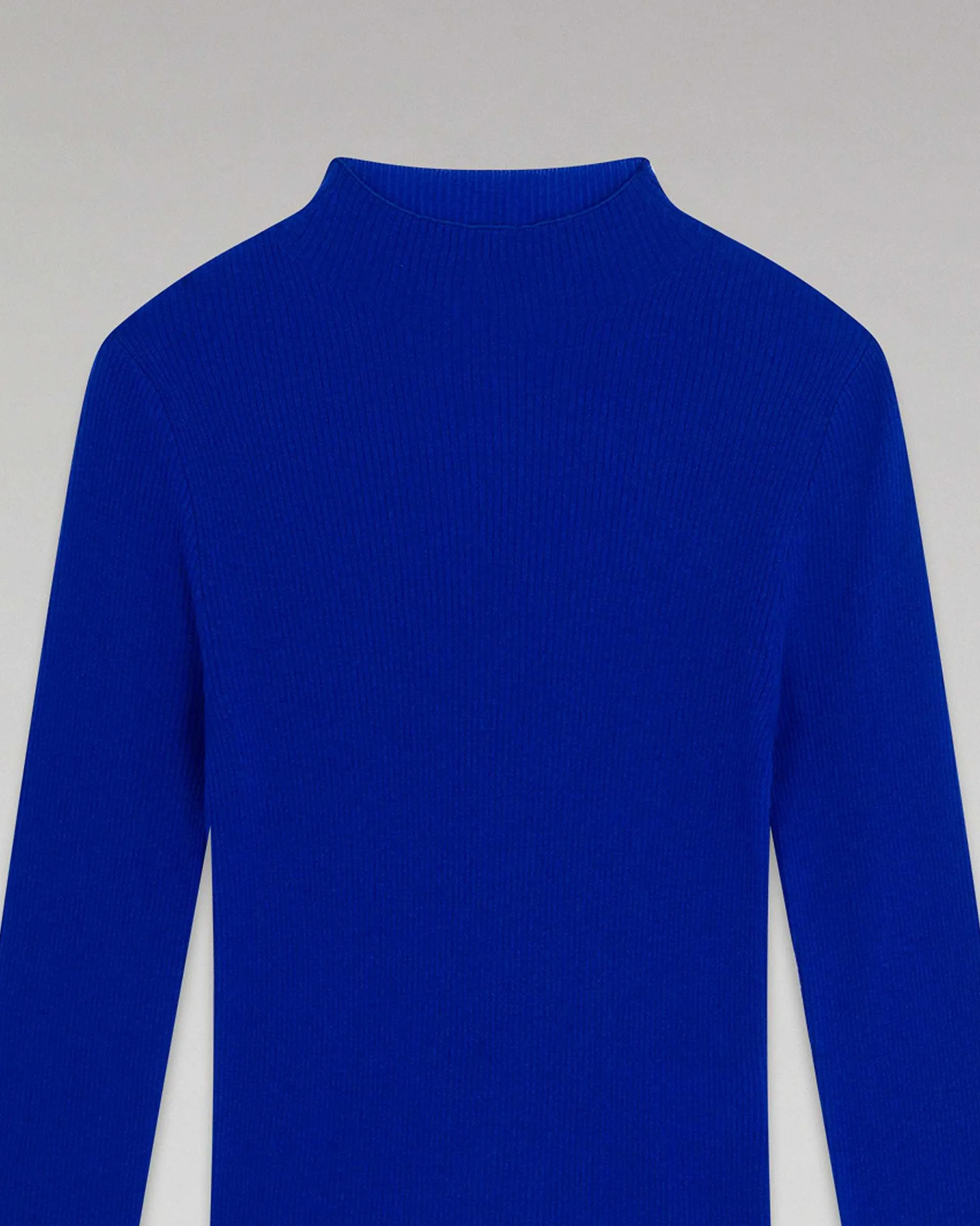 Discount FROM FUTURE Pull Col Montant Seconde Peau Pop Blue