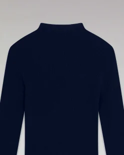 Clearance FROM FUTURE Pull Col Montant Seconde Peau Navy