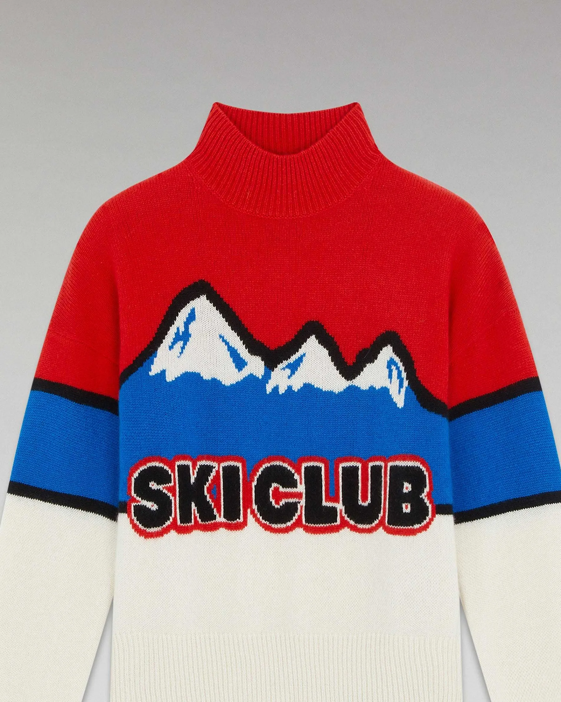 New FROM FUTURE Pull Col Montant Ski Club Montagnes Power Red