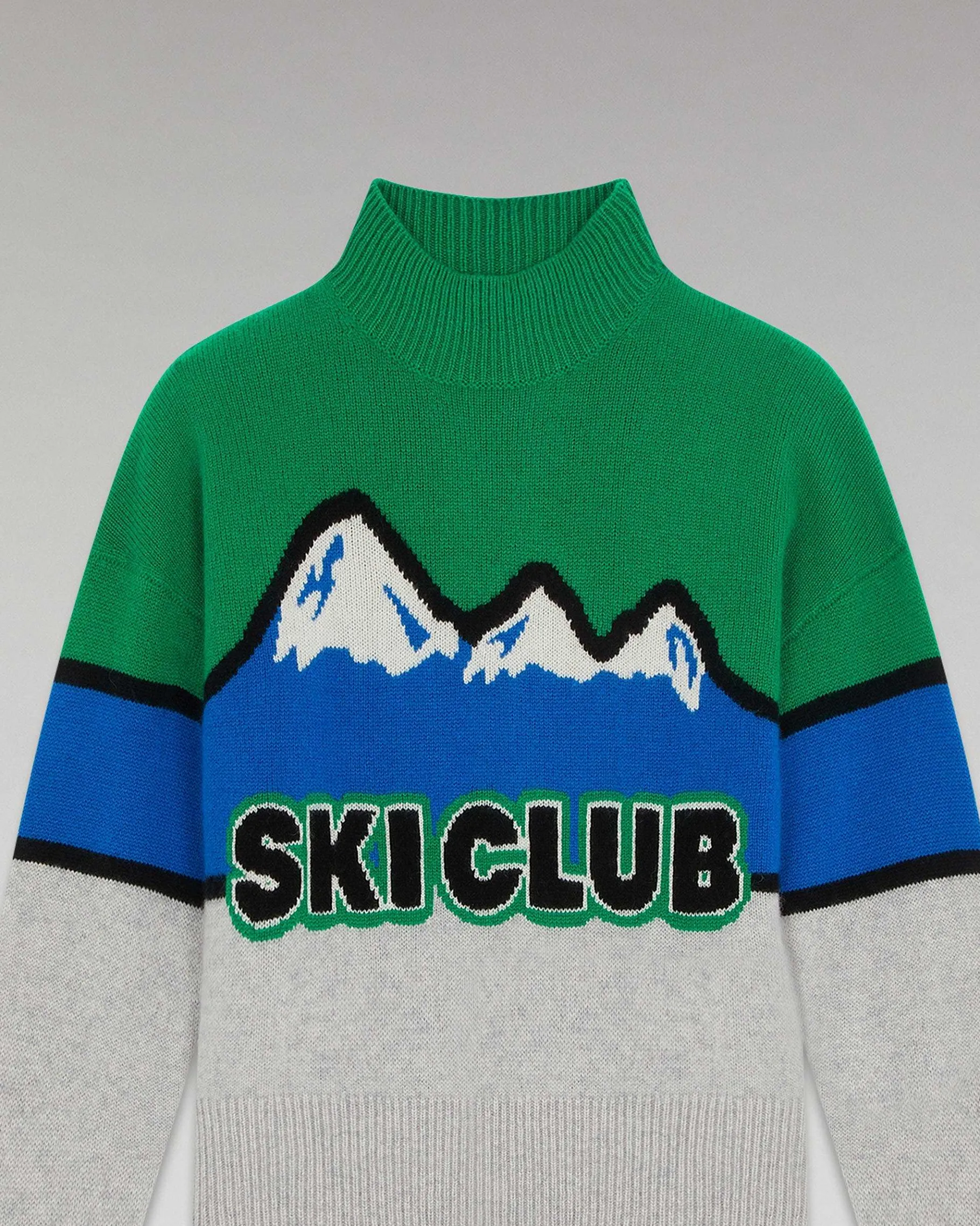 Hot FROM FUTURE Pull Col Montant Ski Club Montagnes Vert Gazon