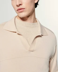 Outlet FROM FUTURE Pull Col Polo Light Beige