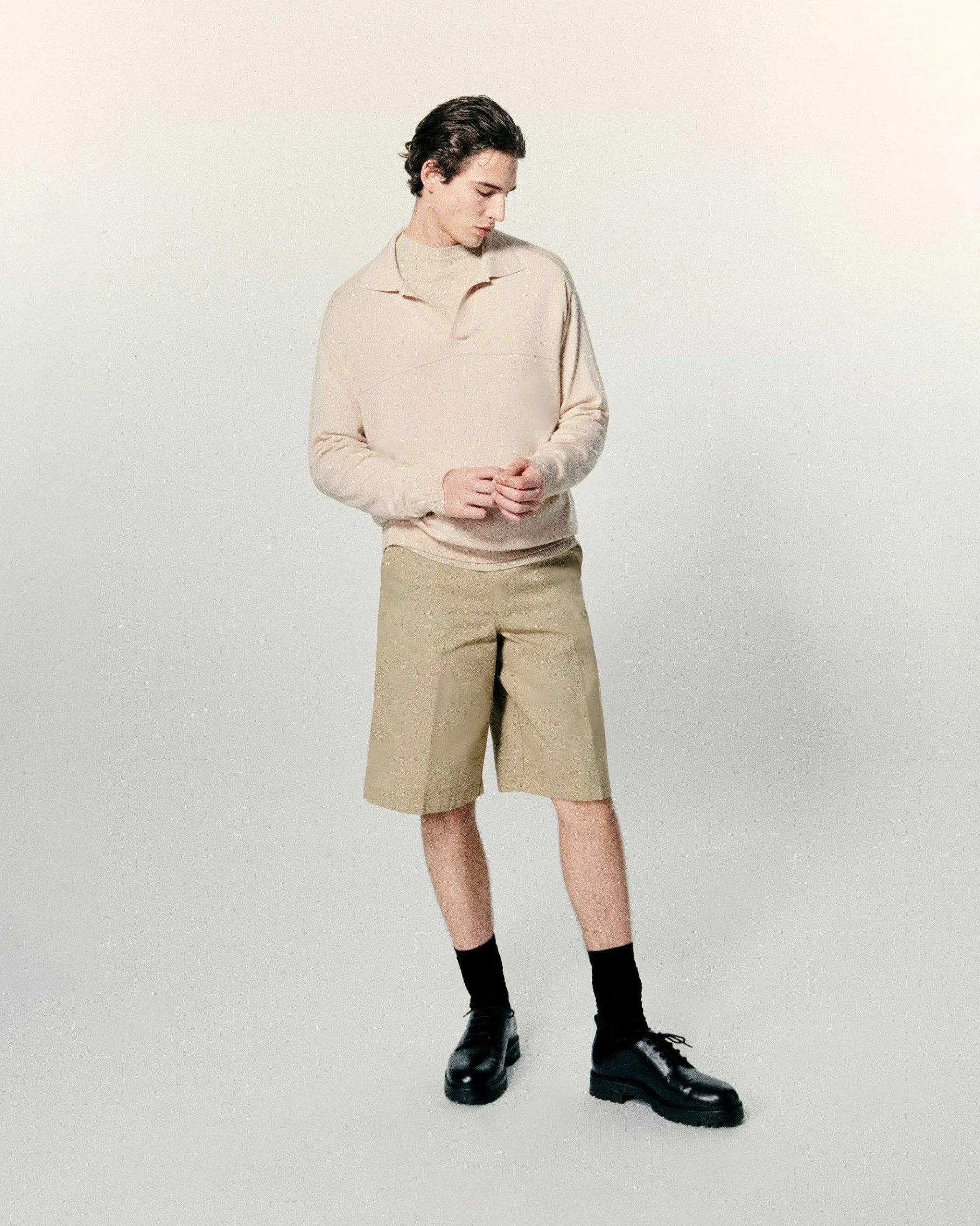 Outlet FROM FUTURE Pull Col Polo Light Beige