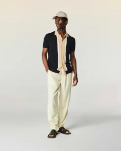 New FROM FUTURE Pull Col Polo Navy