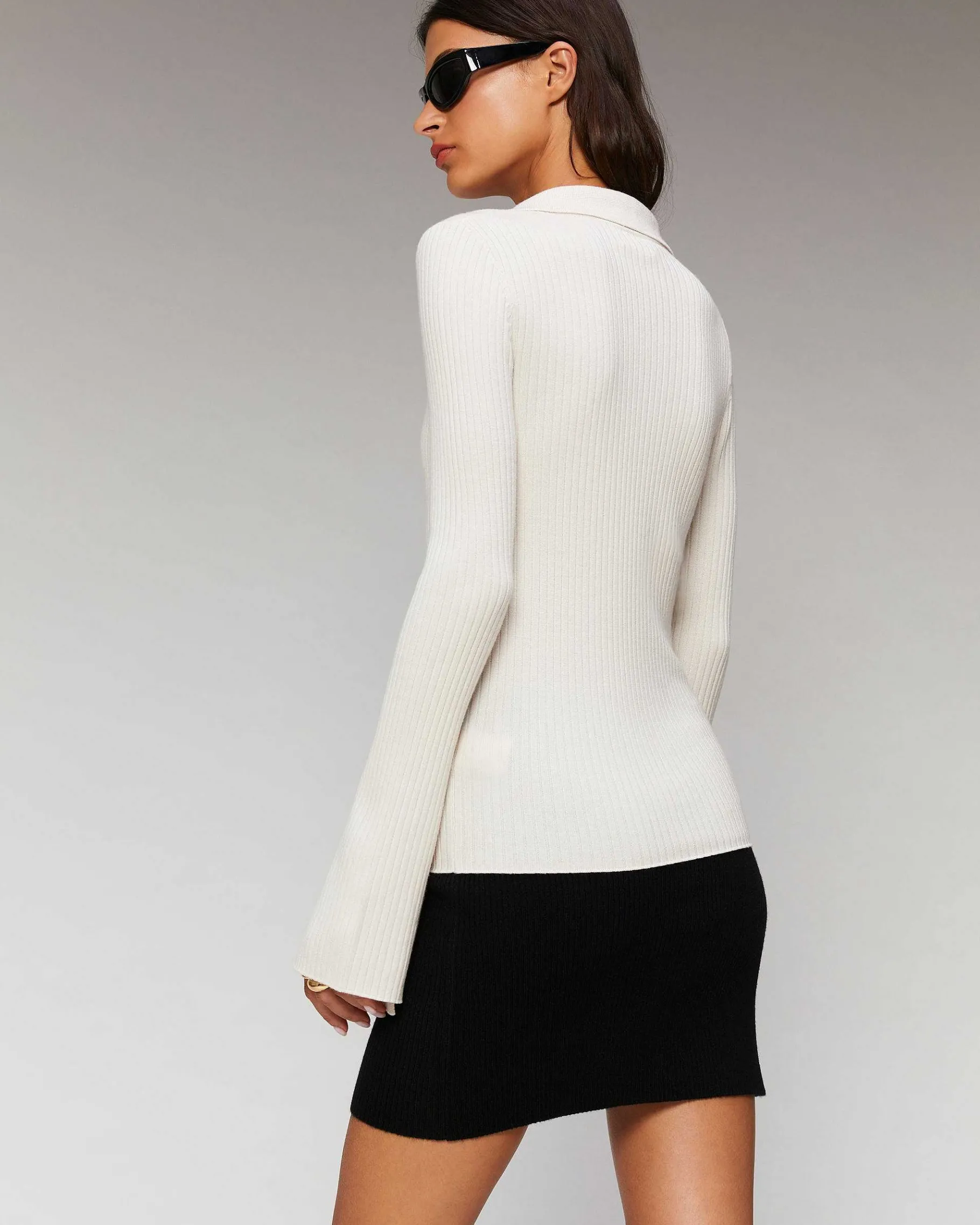 Discount FROM FUTURE Pull Col Polo A Cotes Sable