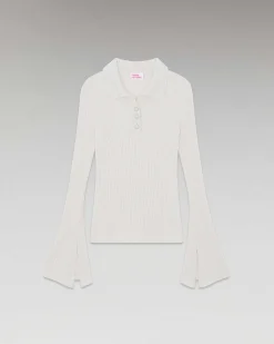 Discount FROM FUTURE Pull Col Polo A Cotes Sable