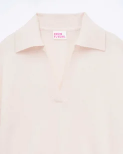 Discount FROM FUTURE Pull Col Polo Basique Baby Pink