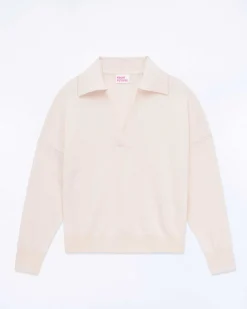 Discount FROM FUTURE Pull Col Polo Basique Baby Pink