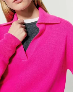Discount FROM FUTURE Pull Col Polo Basique Baby Pink