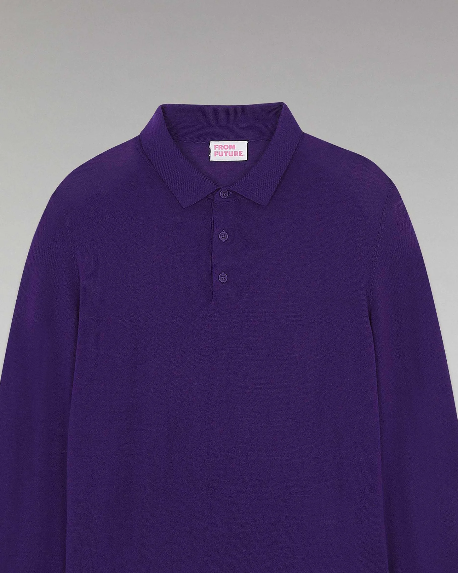 Best FROM FUTURE Pull Col Polo Basique Intense Purple