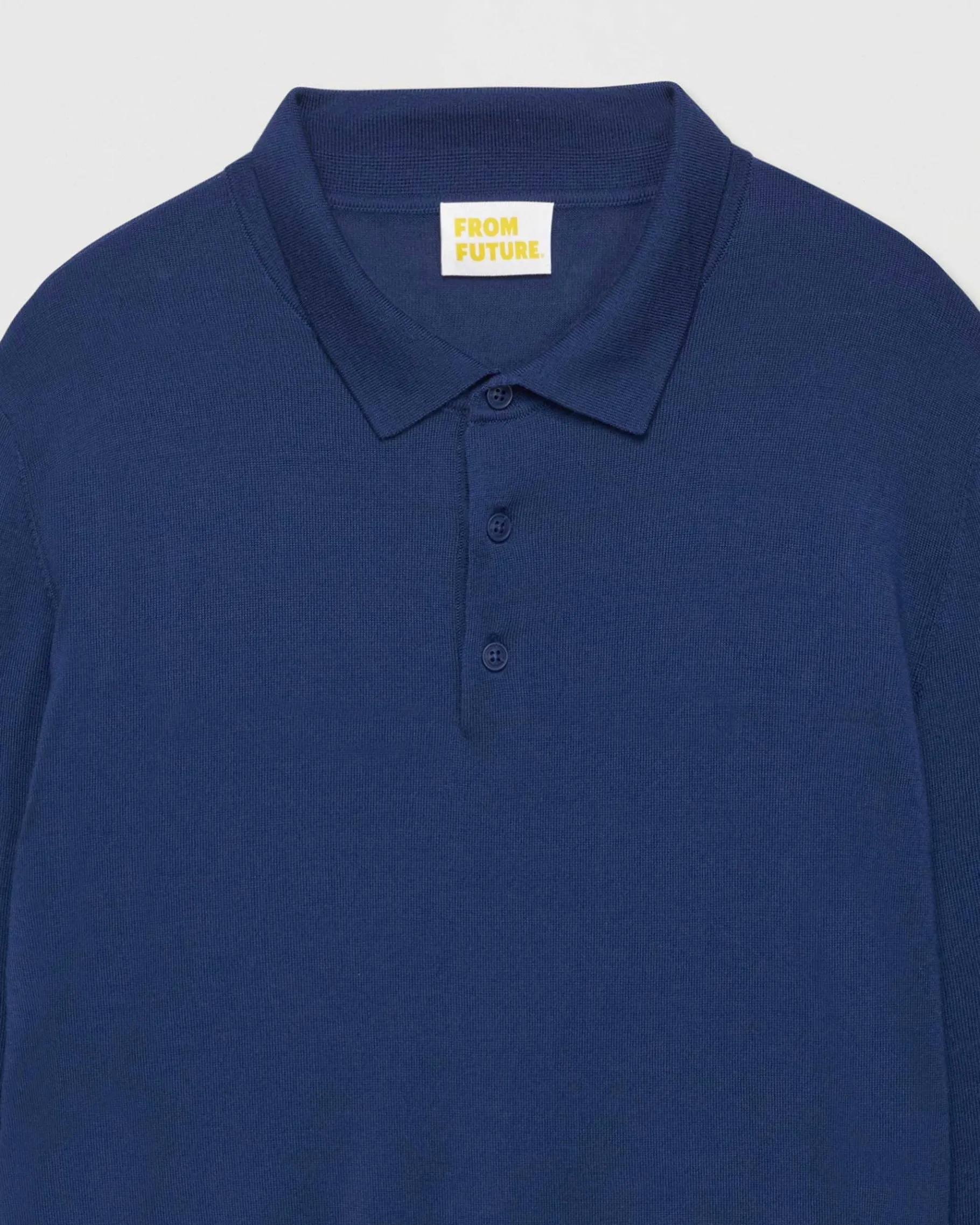 Outlet FROM FUTURE Pull Col Polo Basique Midnight Blue