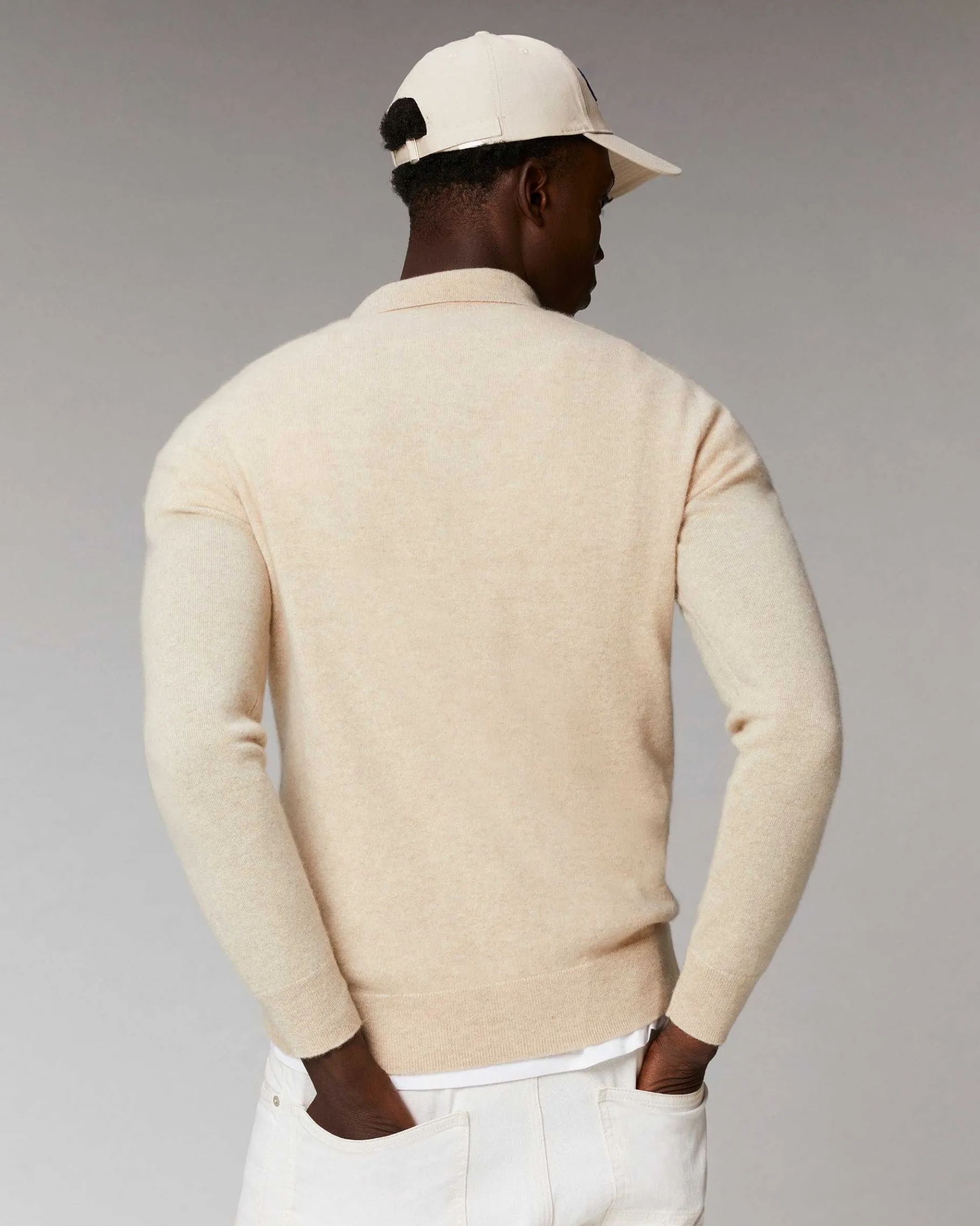 Sale FROM FUTURE Pull Col Polo Basique Noir