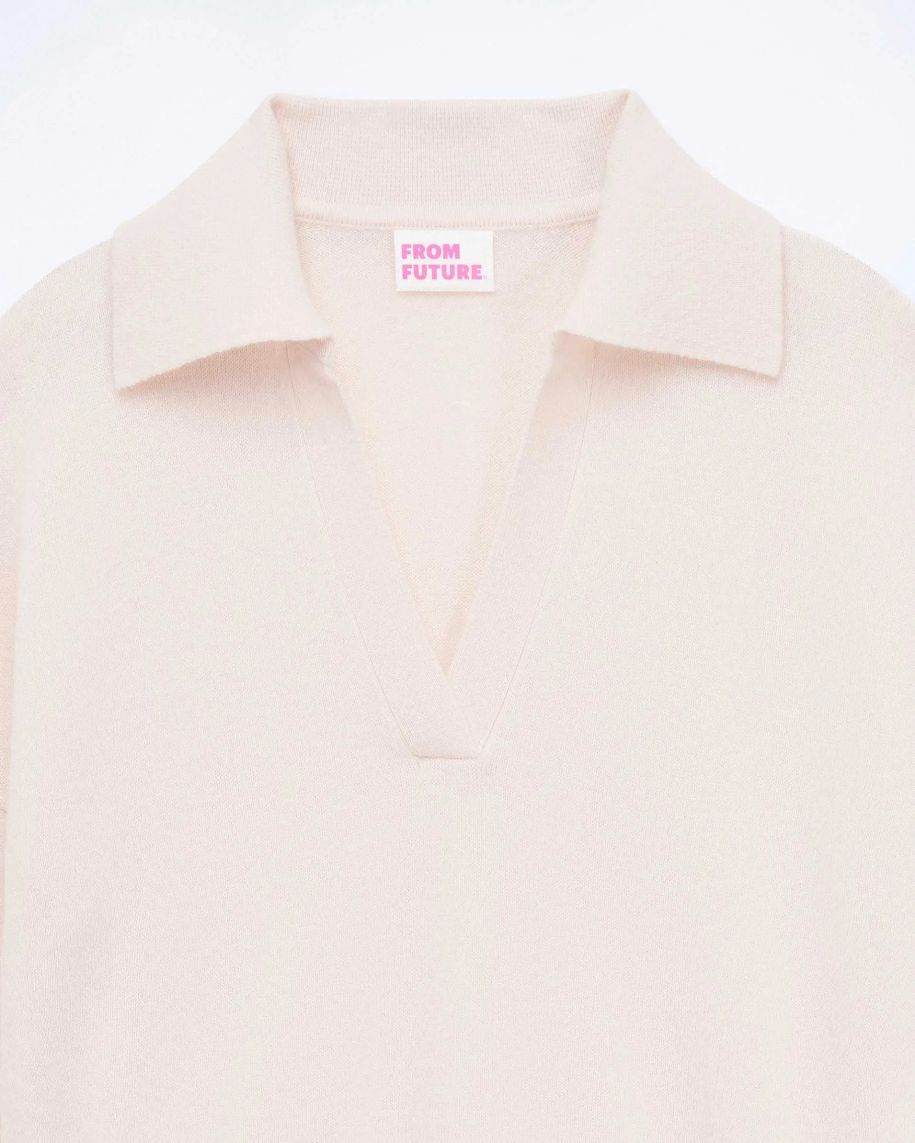 Online FROM FUTURE Pull Col Polo Basique Baby Pink