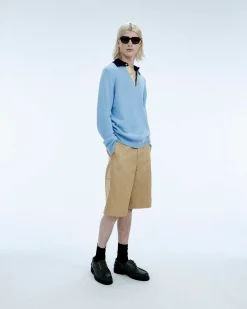 Discount FROM FUTURE Pull Col Polo Contraste Soft Blue