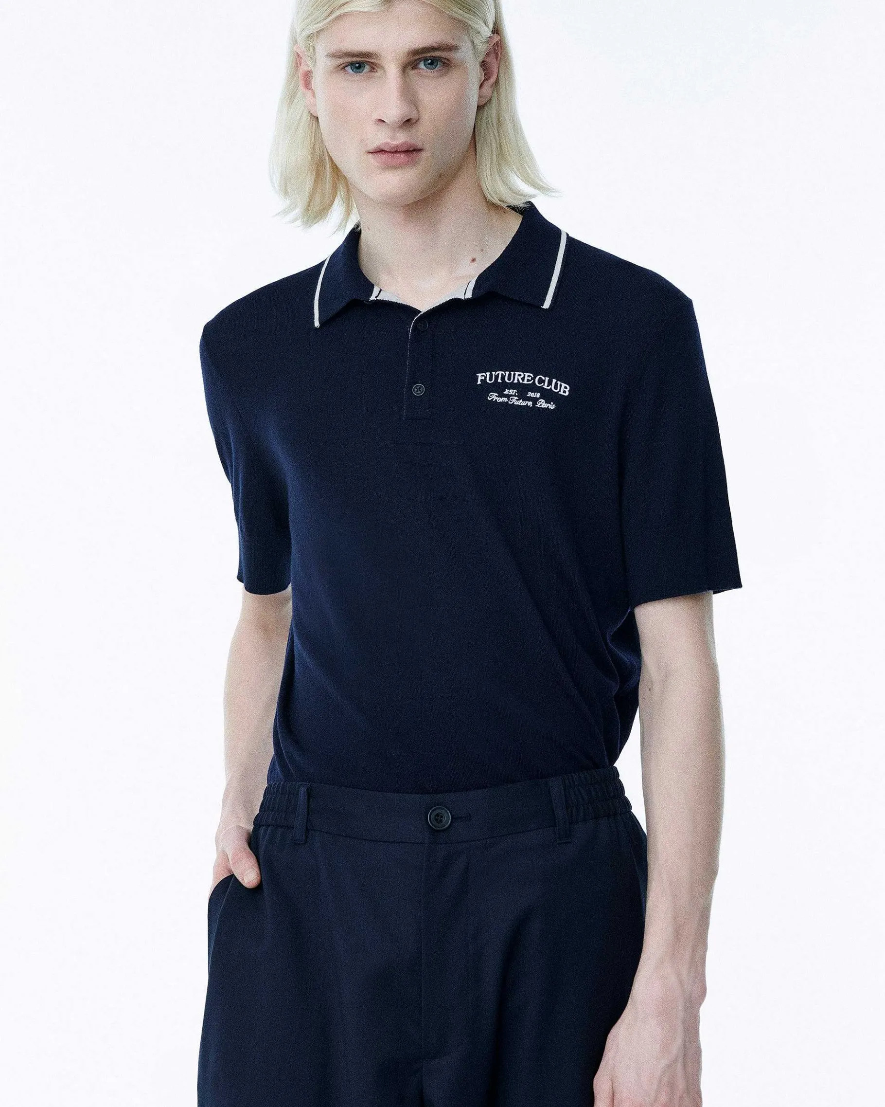 Hot FROM FUTURE Pull Col Polo Future Club Navy