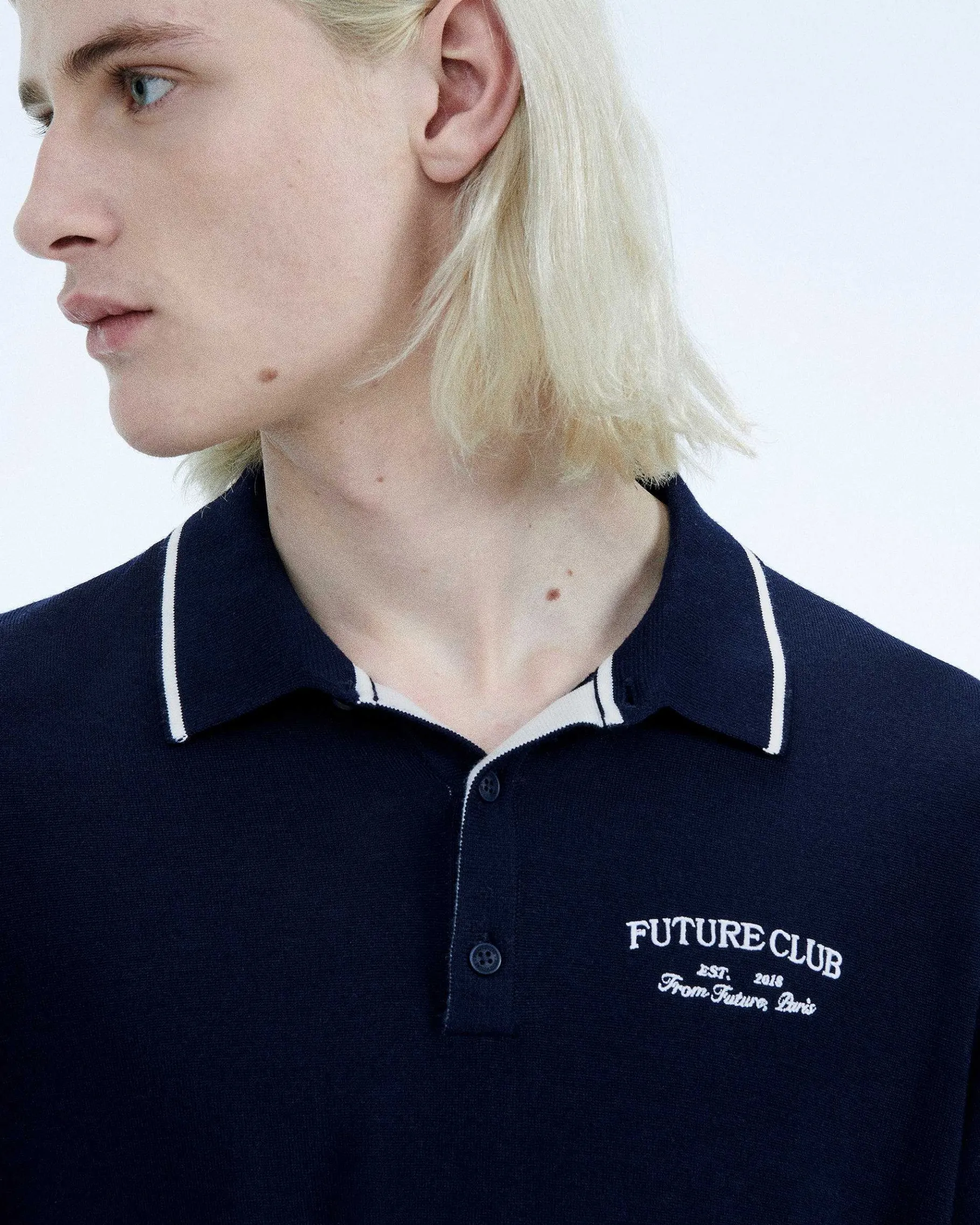 Hot FROM FUTURE Pull Col Polo Future Club Navy