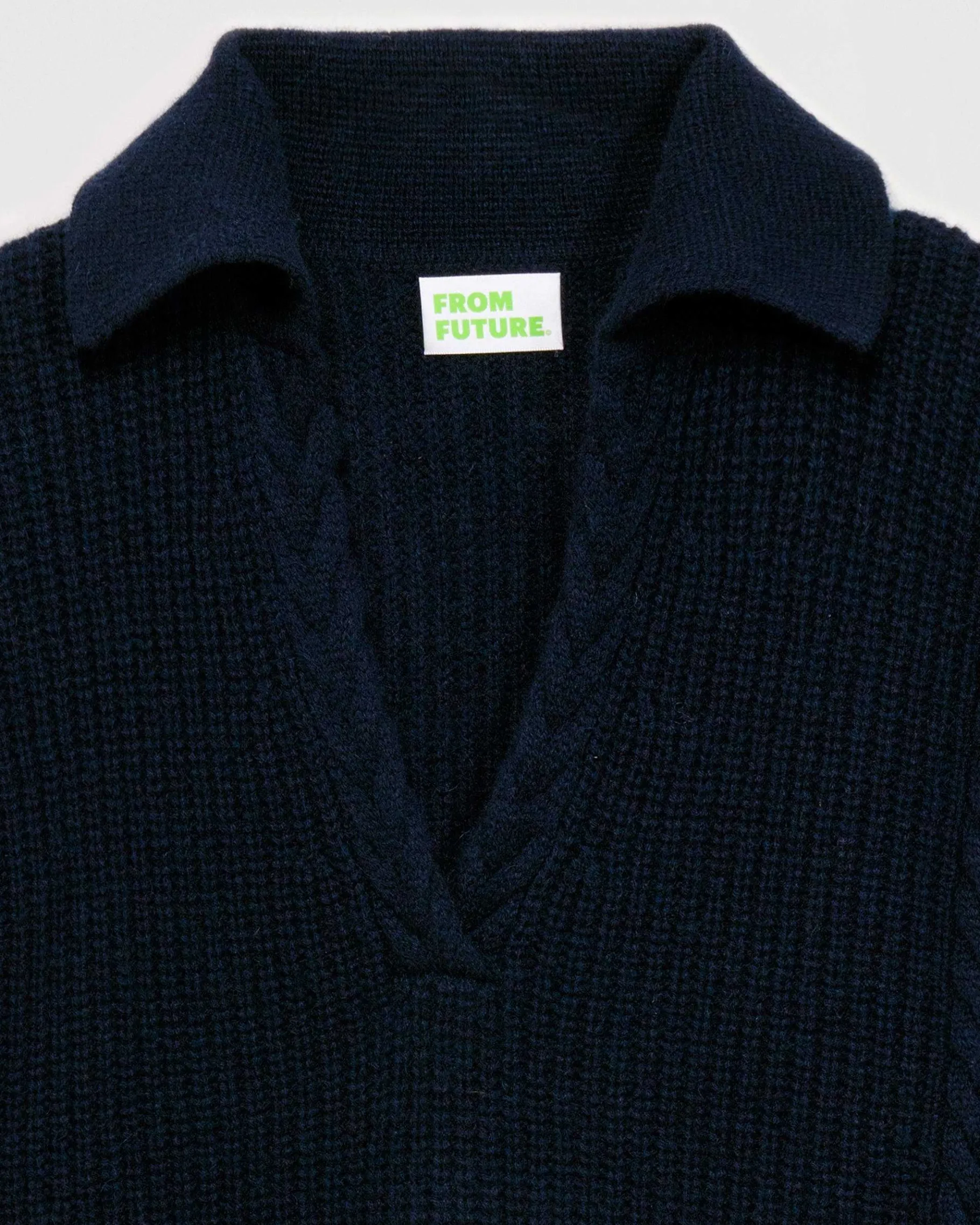 Online FROM FUTURE Pull Col Polo Torsades Navy