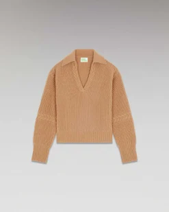 FROM FUTURE Pull Col Polo Torsades Camel