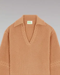 FROM FUTURE Pull Col Polo Torsades Camel