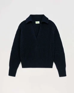 Best FROM FUTURE Pull Col Polo Torsades Navy