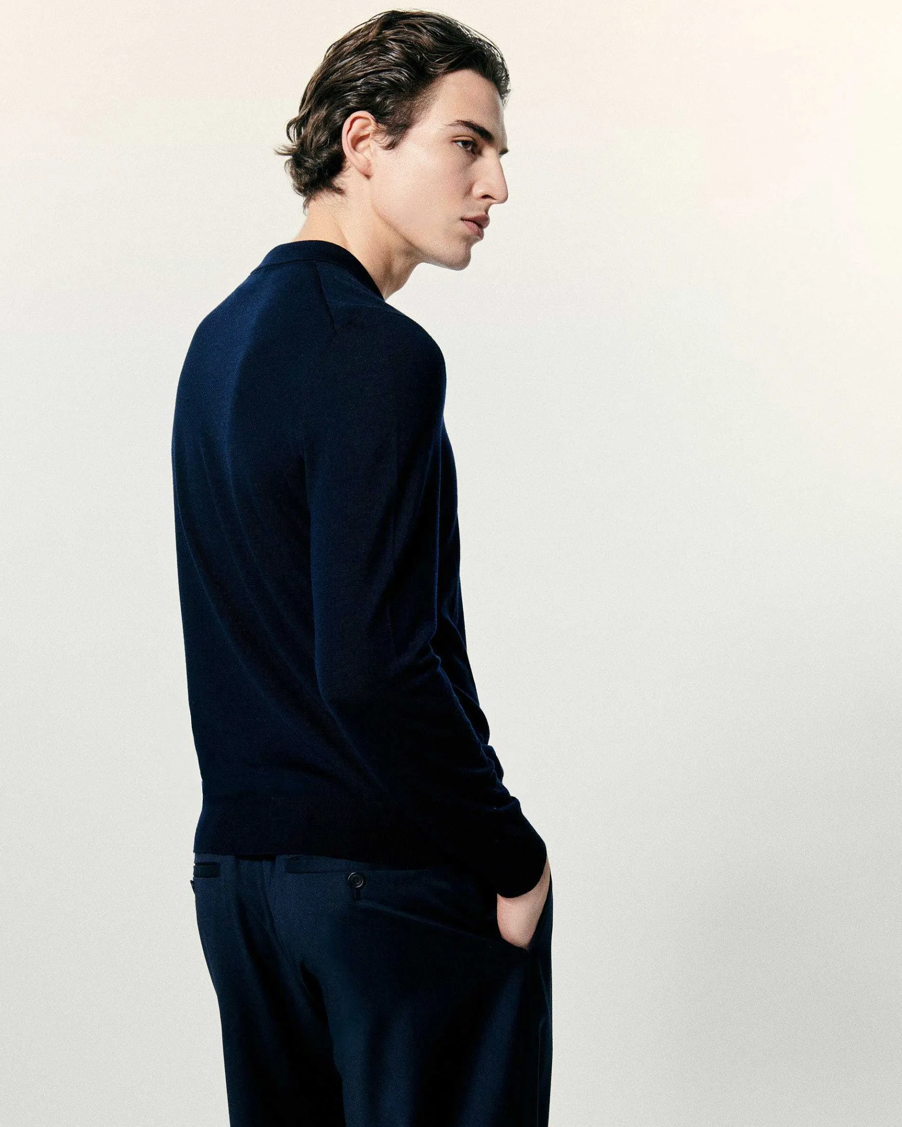 Online FROM FUTURE Pull Col Polo Uni Navy
