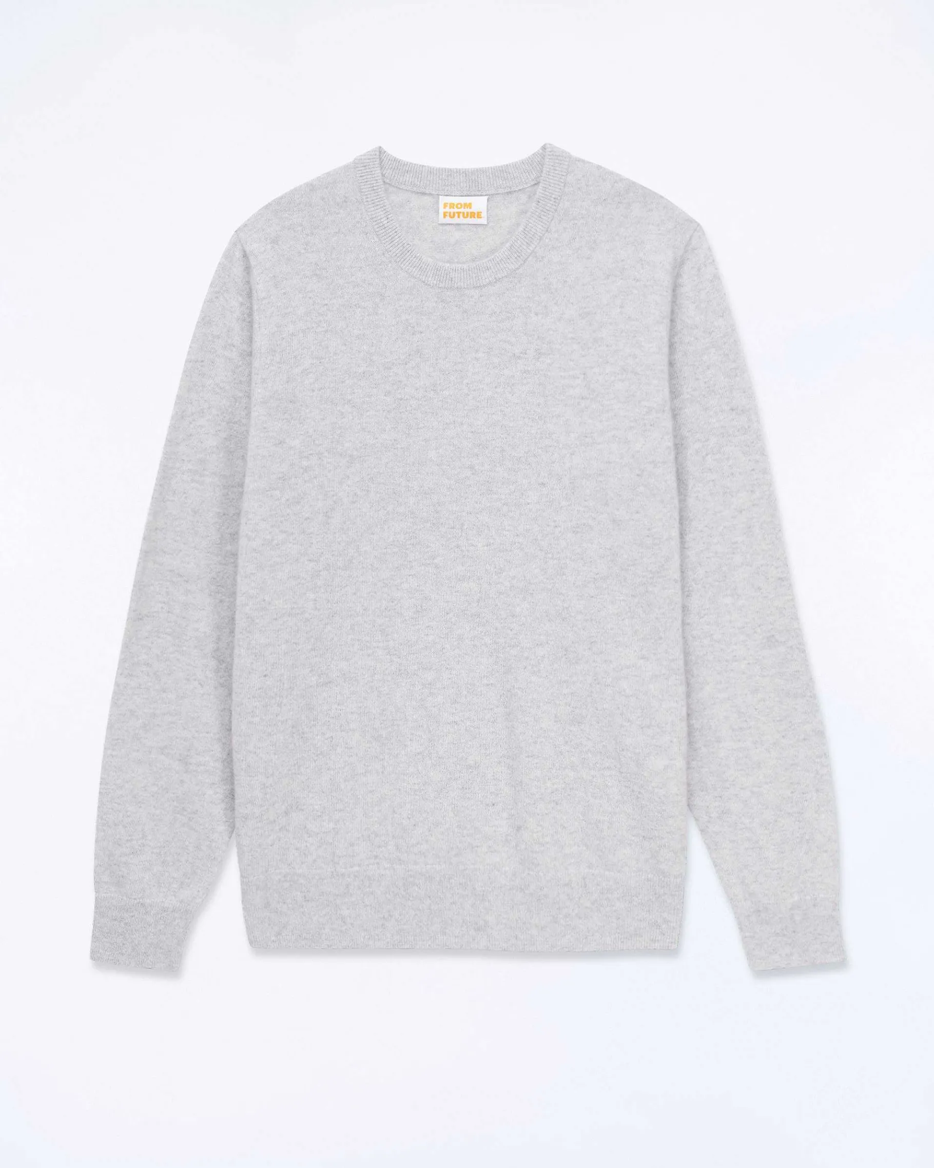 Sale FROM FUTURE Pull Col Rond Gris Chine Clair