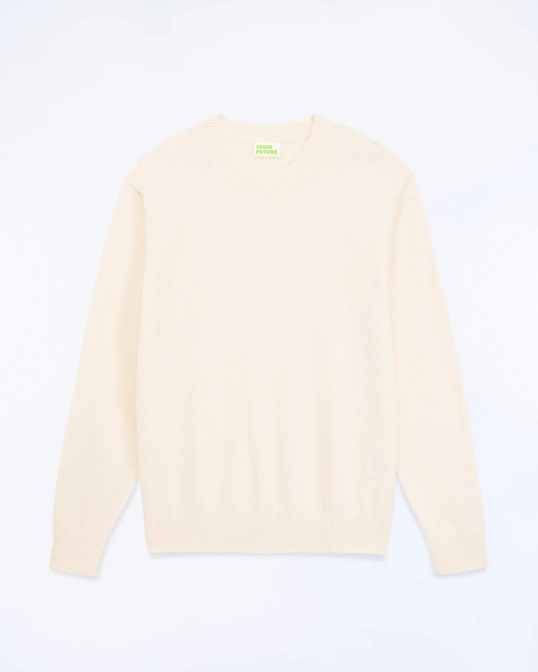 New FROM FUTURE Pull Col Rond Ecru