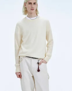 New FROM FUTURE Pull Col Rond Ecru
