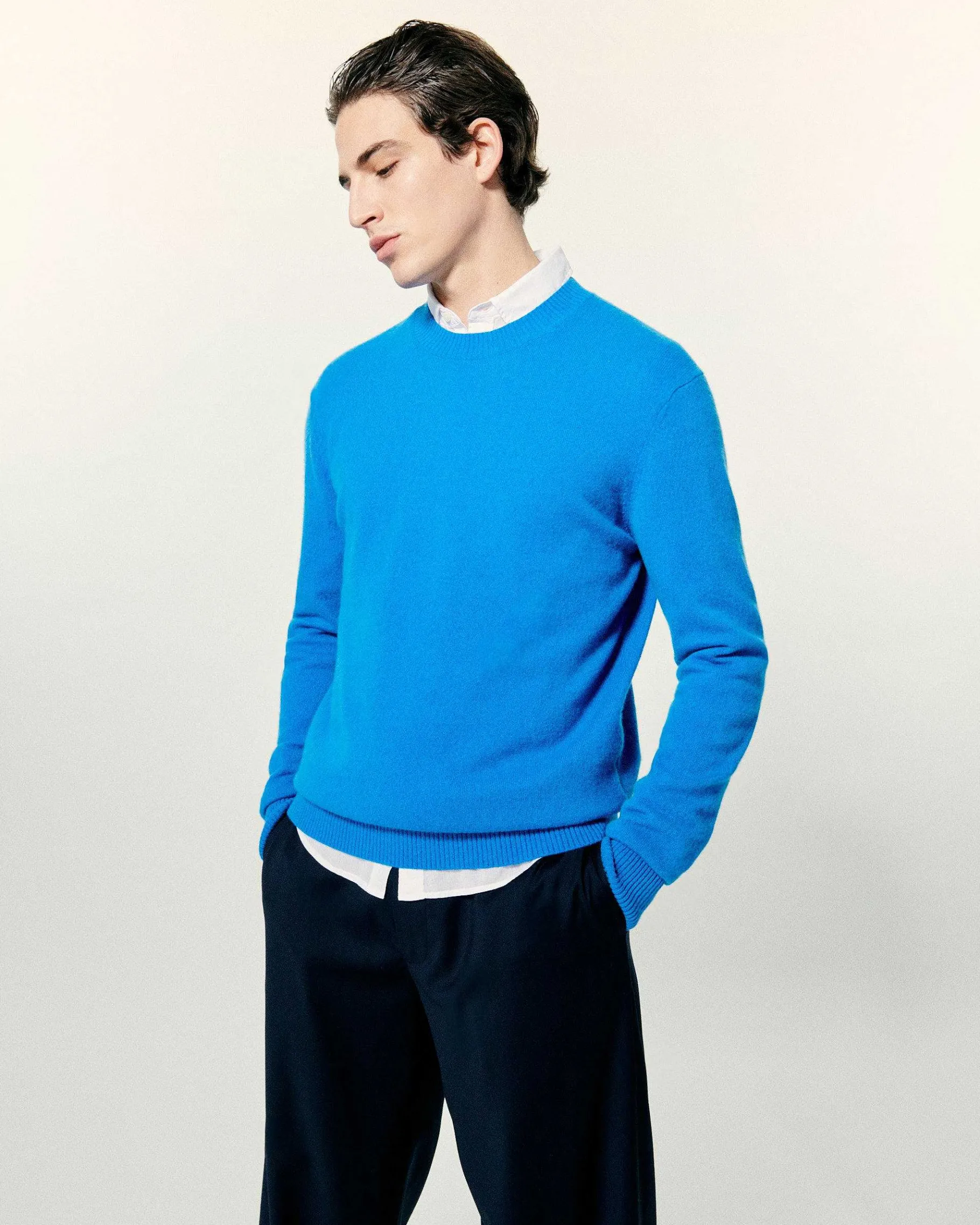 Clearance FROM FUTURE Pull Col Rond Surf Blue Mouline