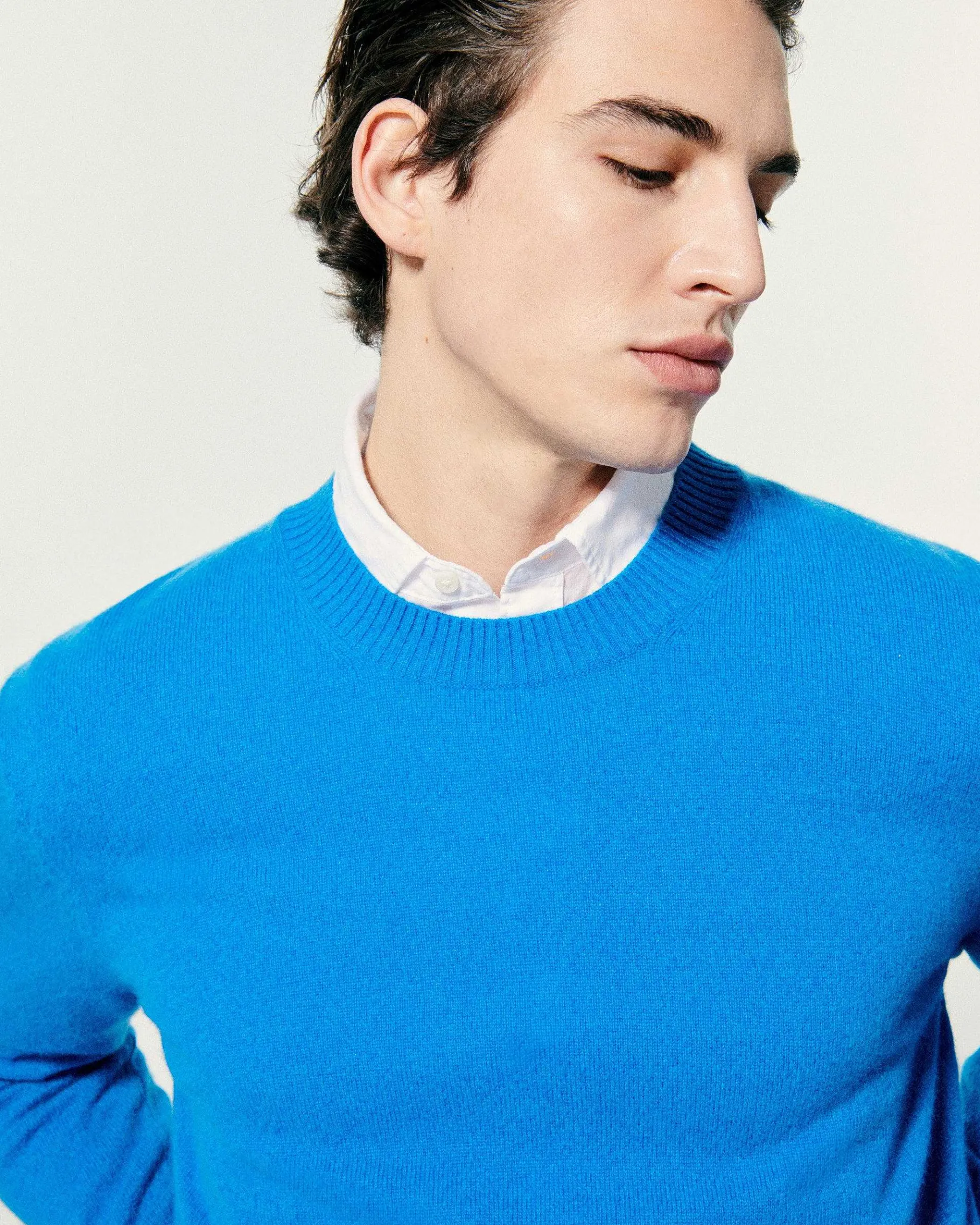 Clearance FROM FUTURE Pull Col Rond Surf Blue Mouline