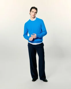 Clearance FROM FUTURE Pull Col Rond Surf Blue Mouline