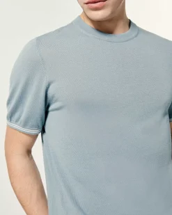 Clearance FROM FUTURE Pull Col Rond Grey Blue
