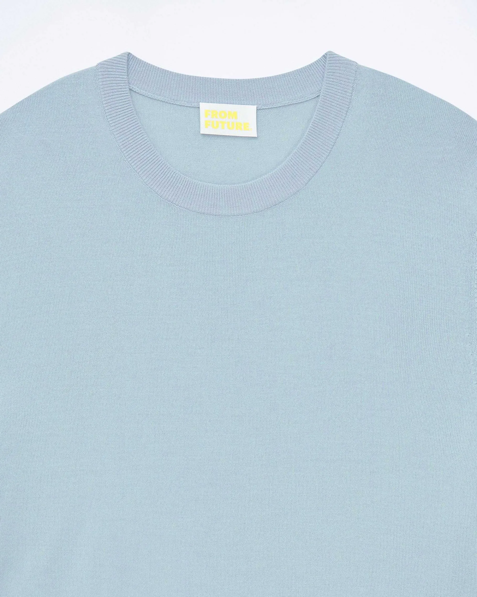Clearance FROM FUTURE Pull Col Rond Grey Blue