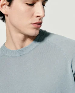Online FROM FUTURE Pull Col Rond Grey Blue