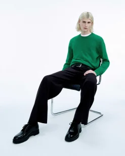 New FROM FUTURE Pull Col Rond Pop Green Mouline