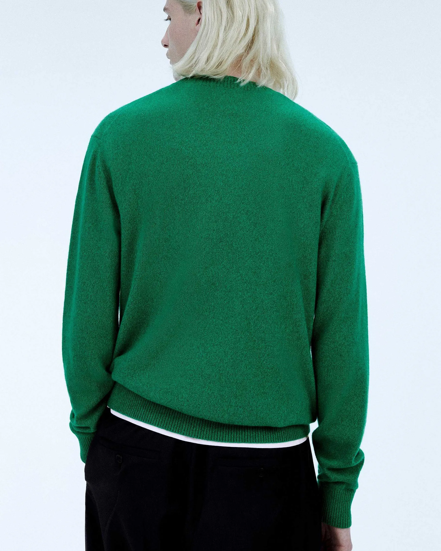 New FROM FUTURE Pull Col Rond Pop Green Mouline