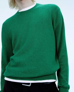 New FROM FUTURE Pull Col Rond Pop Green Mouline