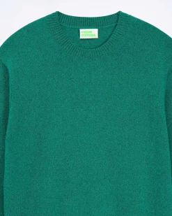 New FROM FUTURE Pull Col Rond Pop Green Mouline