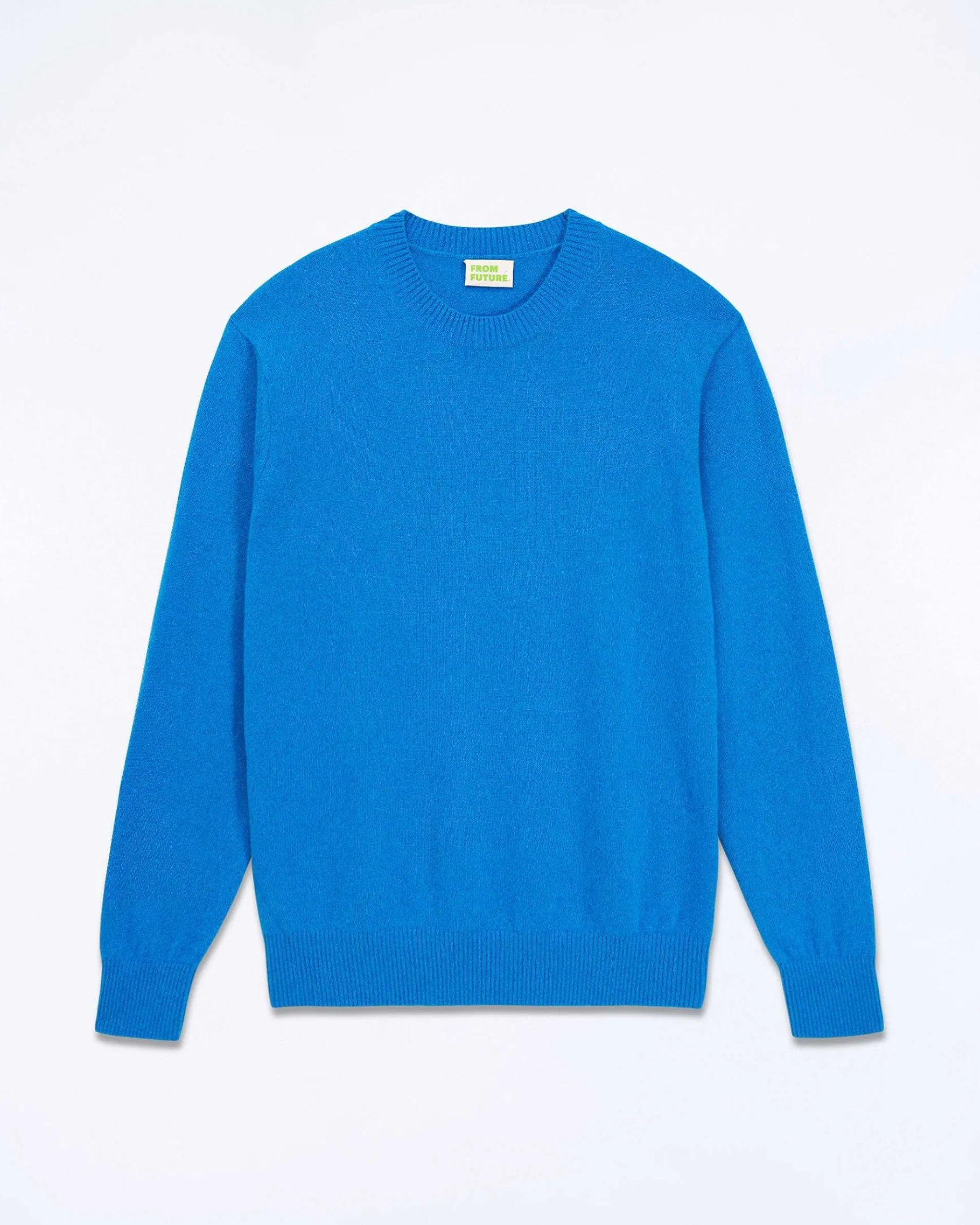 Discount FROM FUTURE Pull Col Rond Surf Blue Mouline