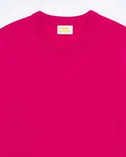 Outlet FROM FUTURE Pull Col Rond Raspberry Pink