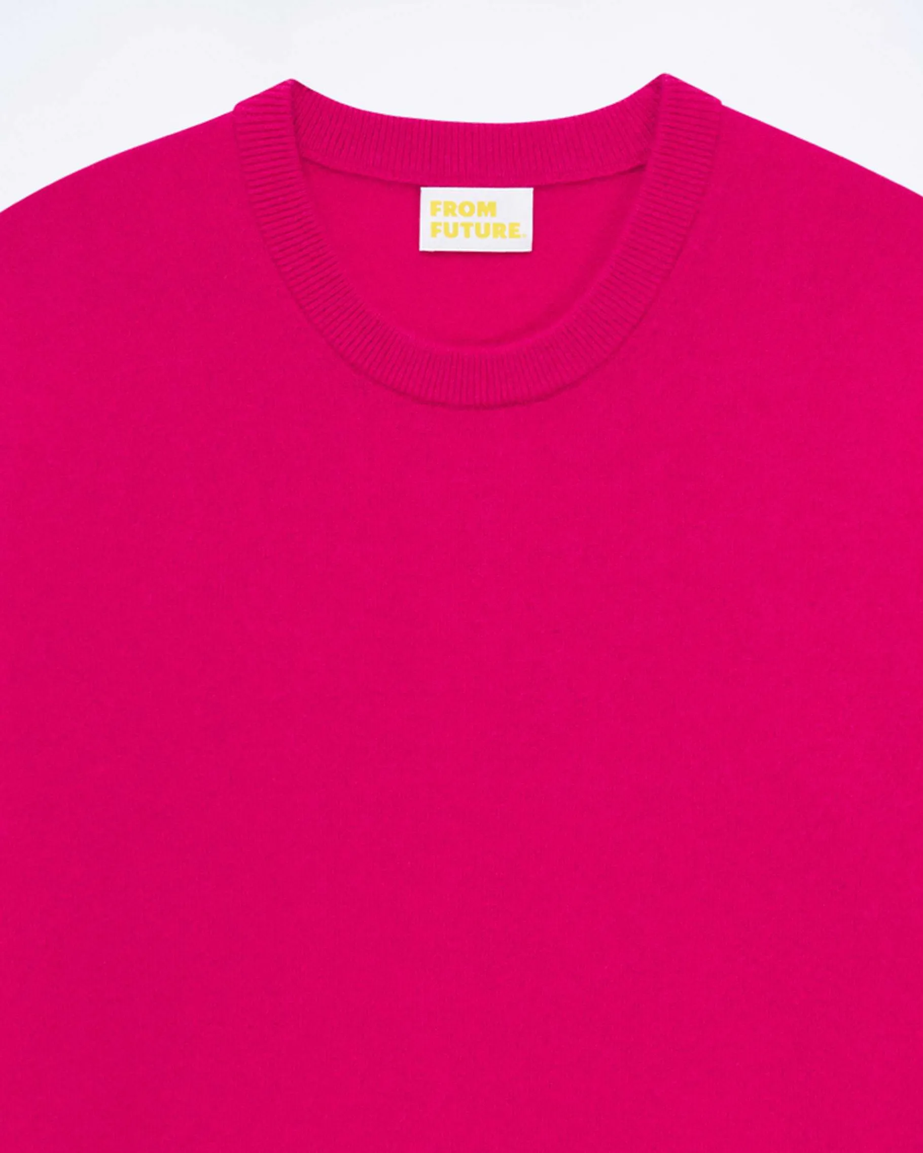 Outlet FROM FUTURE Pull Col Rond Raspberry Pink