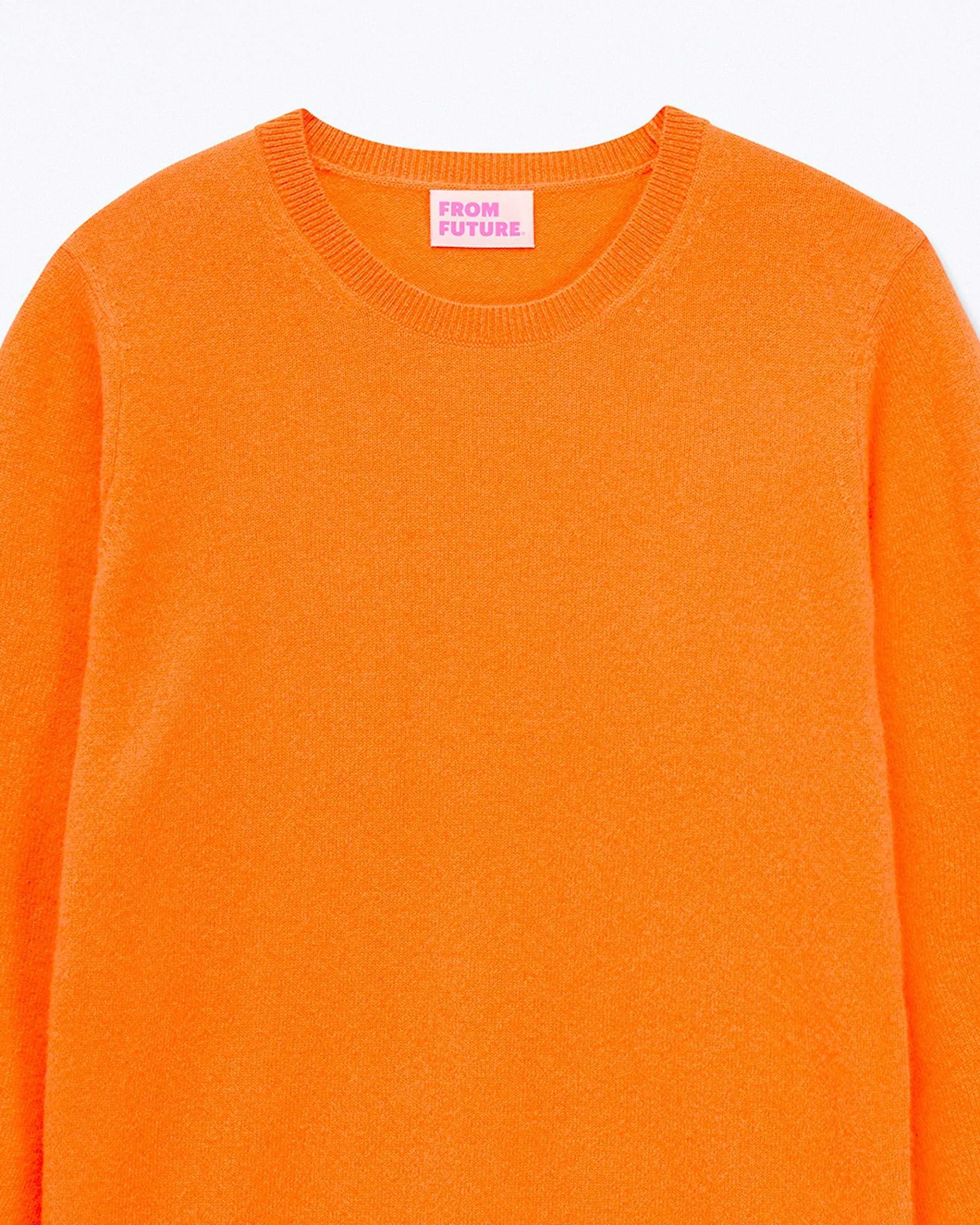 Sale FROM FUTURE Pull Col Rond Magic Orange
