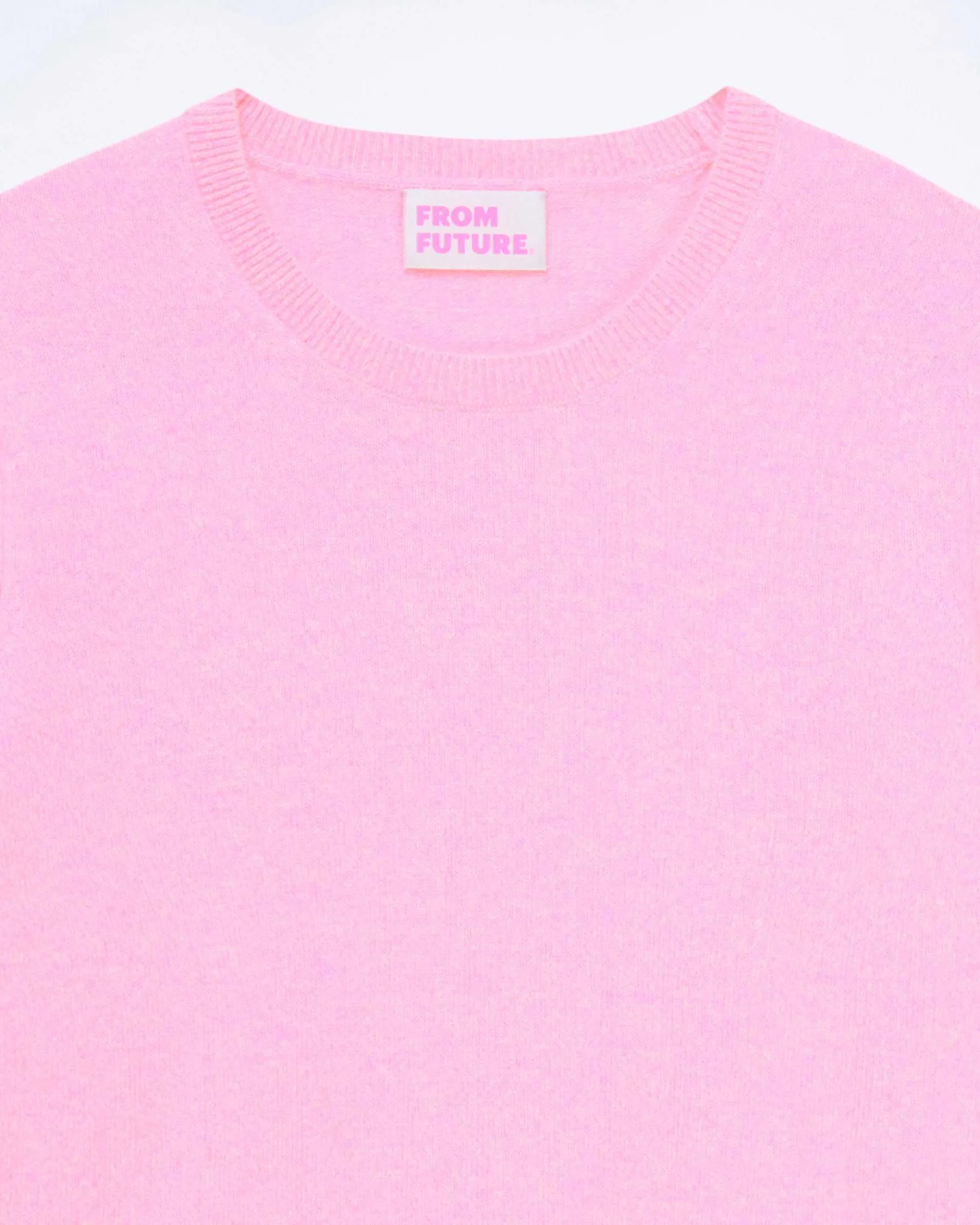 Hot FROM FUTURE Pull Col Rond Magic Pink Mouline