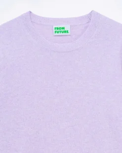 Sale FROM FUTURE Pull Col Rond Magic Lilac Mouline