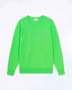 Hot FROM FUTURE Pull Col Rond Vert Fluo