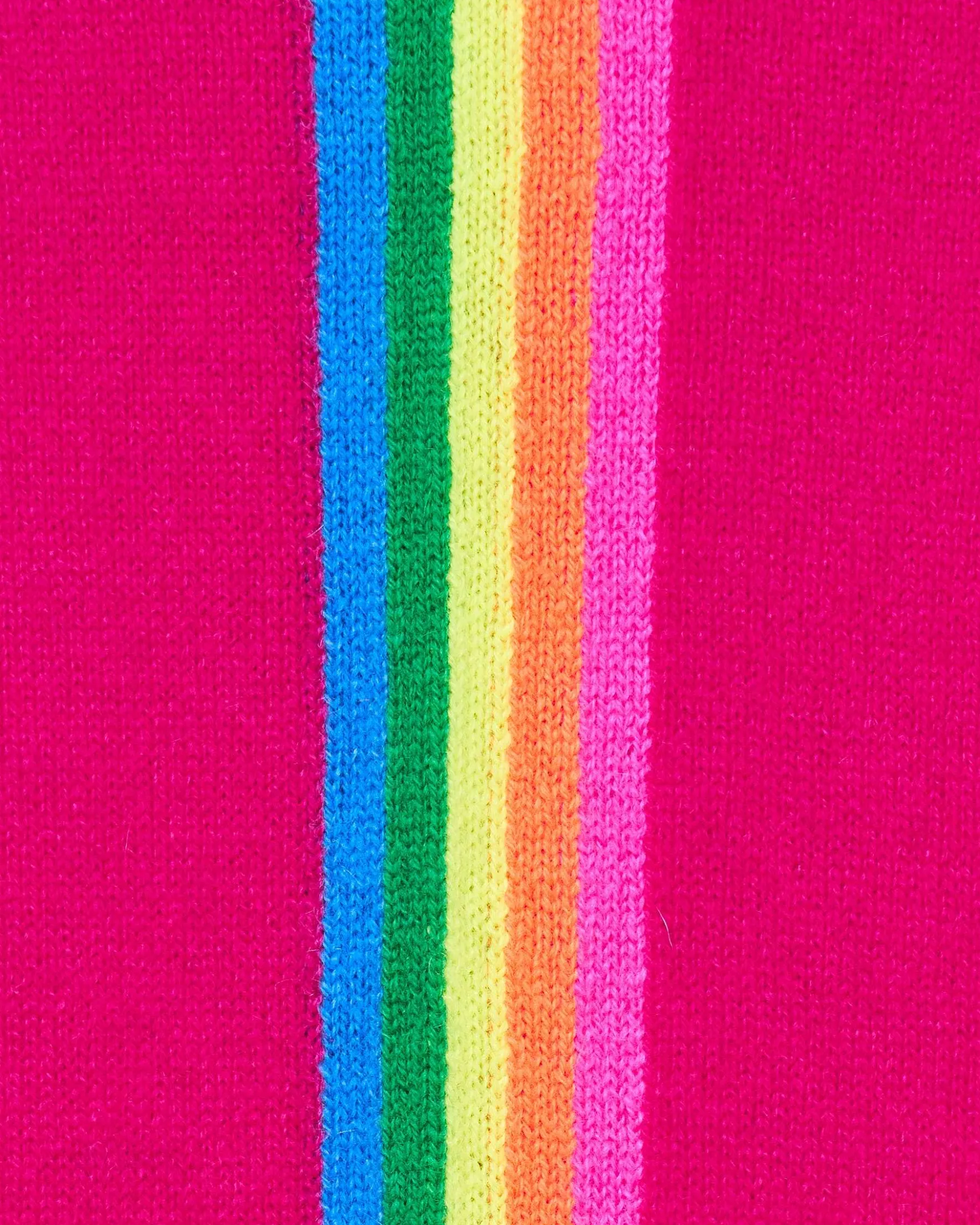 Sale FROM FUTURE Pull Col Rond Bande Multicolore Aux Manches Raspberry Pink